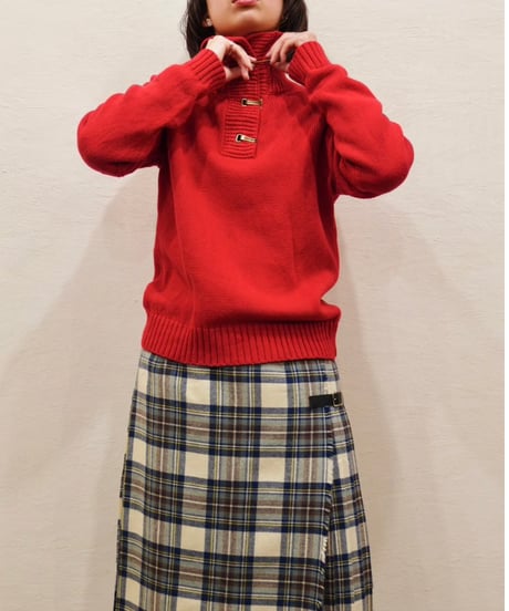 『LRL LAUREN JEANS CO. Ralph Lauren』Metal Closure Cotton Knit