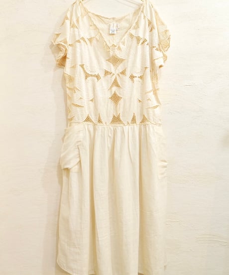 Cut Lace Cotton Dress