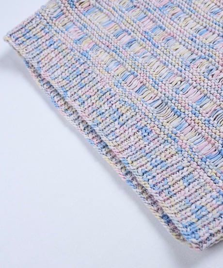 Pastel hand knit vest