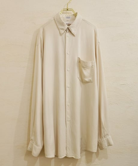 90s Off white Big silhouette Silk shirt
