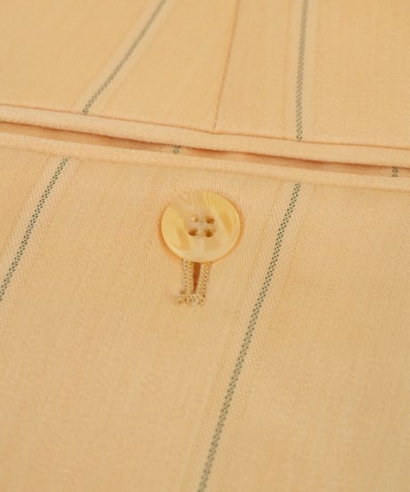 Yellow × Light blue Striped Two-pleat Wide slacks