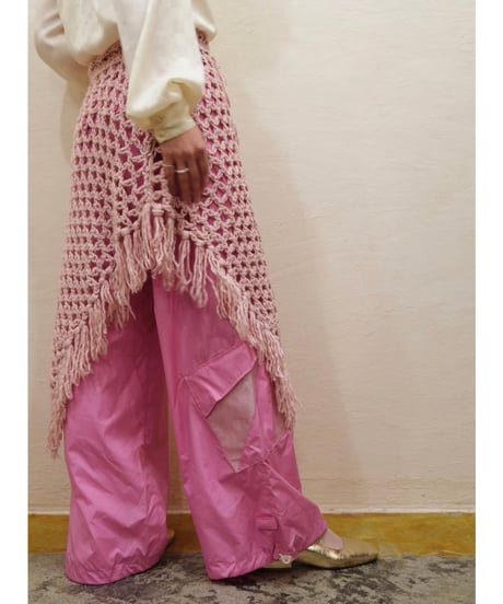 Cotton Candy Pink Yarn Poncho