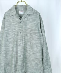 60s "Pilgrim" Cotton 『Kasuri』Weave Open collar Shirt / size 15-15½