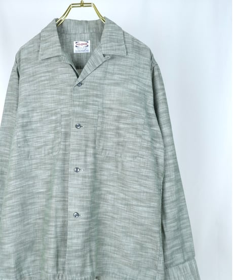 60s "Pilgrim" Cotton 『Kasuri』Weave Open collar Shirt / size 15-15½