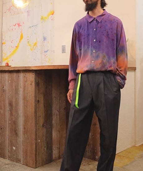90s 『CHICO’S DESIGN』 Tie-dye silk shirt