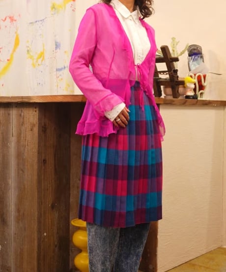 Vivid Pink Chiffon Bolero