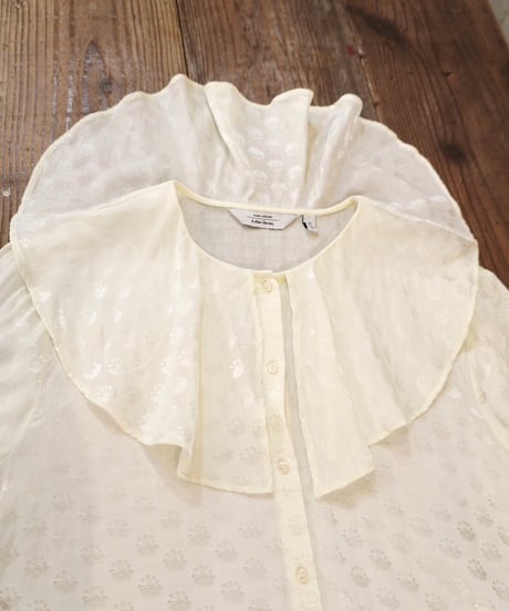 Ruffle Collar Jacquard Shirt