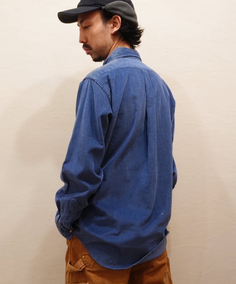 80s 『L.L.Bean』 ブルー ボタンダウン コーデュロイシャツ | end of mAnTh