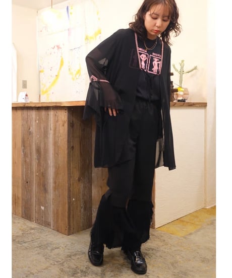 Deep Slit Ruffle Pants