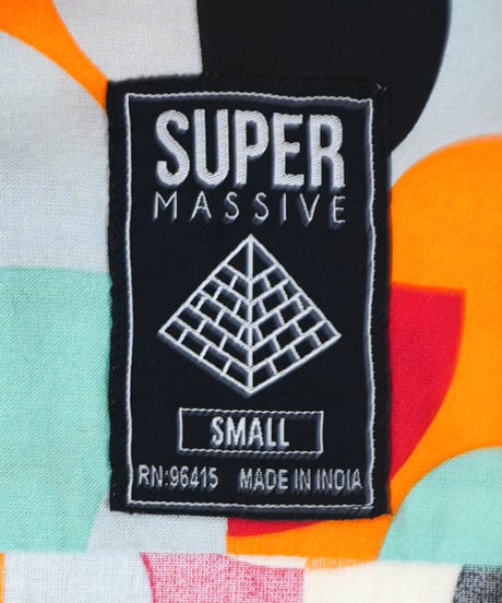 "Super Massive" Geometric pattern Open-collar shirt