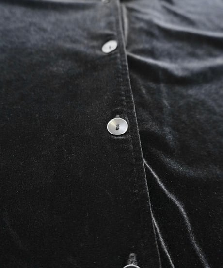 90s Open-collar Velour Shirt