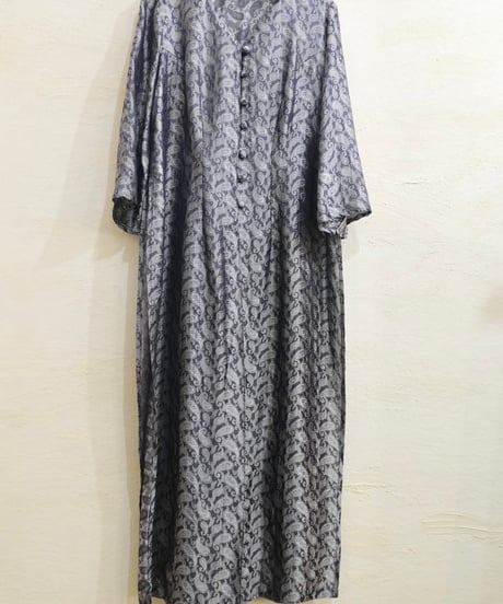 Silver Paisley China Dress