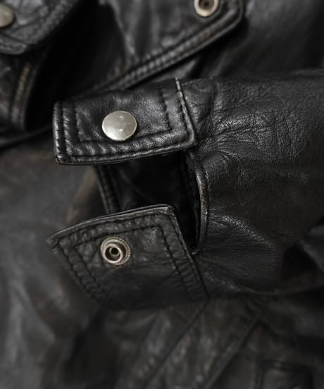 80-90s Big Silhouette Leather Rider's Jacket