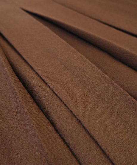 70s-80s Brown Wool Pleated Skirt