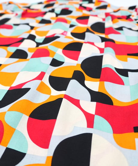 "Super Massive" Geometric pattern Open-collar shirt