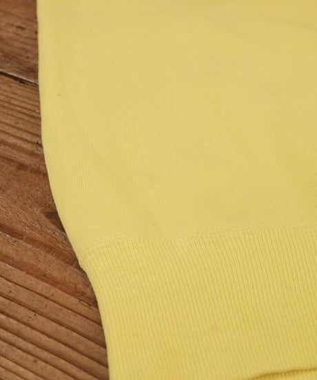50-60s Yellow set-in sleeve plain sweatshirt