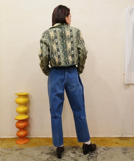 80s-90s Denim Tapered Easy Pants