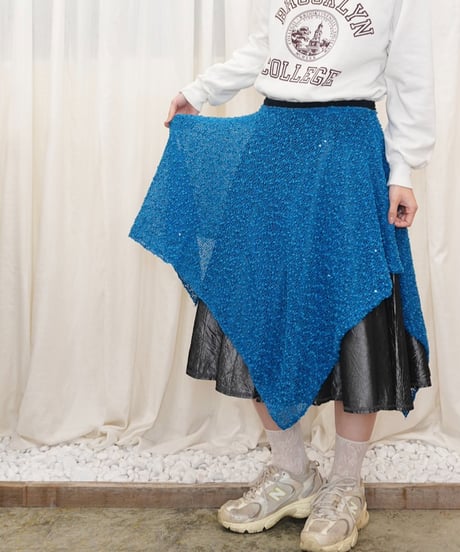 90s Sequin knit poncho Made in USA