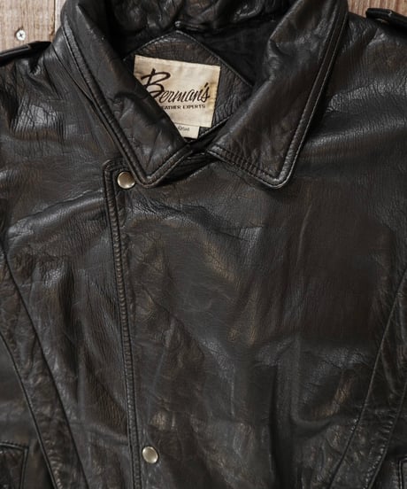 80-90s Big Silhouette Leather Rider's Jacket