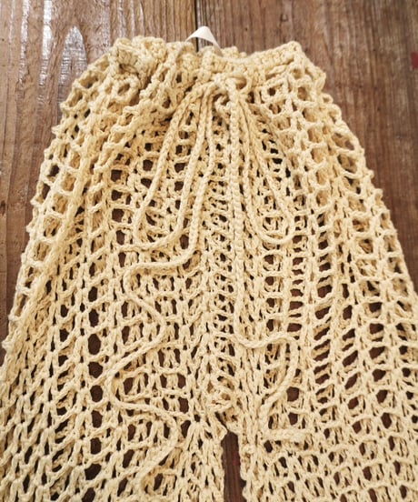 See-through Knit Flare Pants