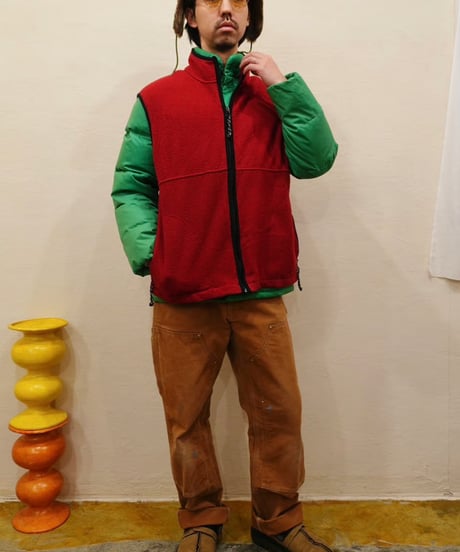 90~00s 『TRADER BAY』 Red Fleece vest
