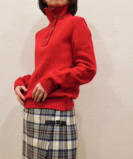 『LRL LAUREN JEANS CO. Ralph Lauren』Metal Closure Cotton Knit