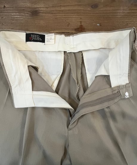Light beige two-pleat slacks "Made in USA"