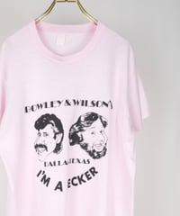 80s "Bowley & Wilson" Dallas Texas Comedy Duo Pink T-Shirt