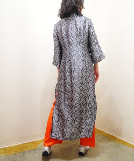 Vivid Orange Satin Wide Pants