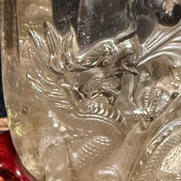 26125-2 スモーキークォーツ 龍 手彫り ― 内なる成功と金運を呼び覚ます、ファントムの龍