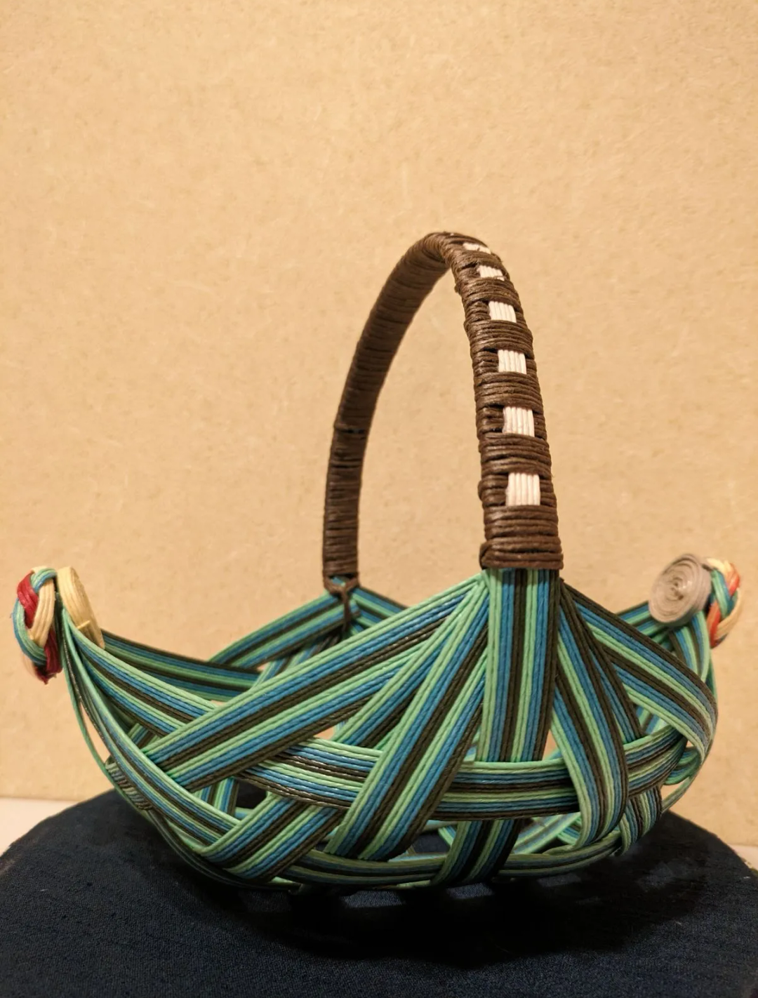 かご 小物入れ バスケット クラフトバンド エコクラフト ハンドメイド