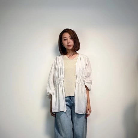 ラメストライプ2WAYブラウス