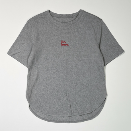 コットンスムースナノシアー ロゴ刺繍Tシャツ