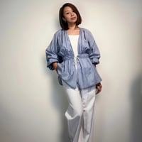 ラメストライプ2WAYブラウス