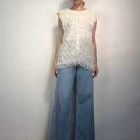 チュールフリンジジャガードベスト