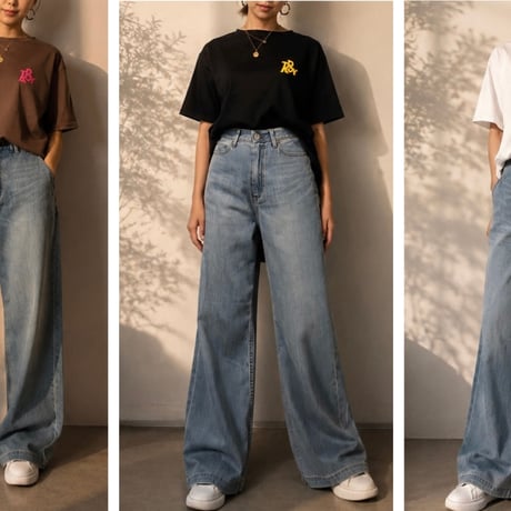 オーバーサイズバックメッセージTシャツ
