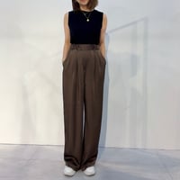 （6/10 13時オーダー締切) 5mind ヴィンテージサテンワイドパンツ