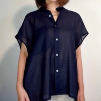 リネンライクシアーシャツ
