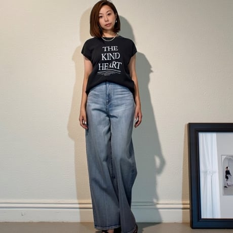 へビーウェイトピグメントフレンチスリーブロゴTシャツ