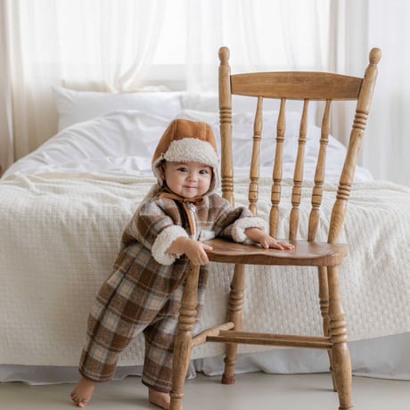 チェック柄裏起毛ウェア