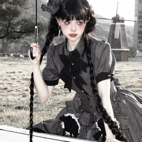 CATCOCOONクラシカルドール 黒いストライプ スカートのみ CATCOCOONクラシカルドール 黒いストライプ スカートのみ