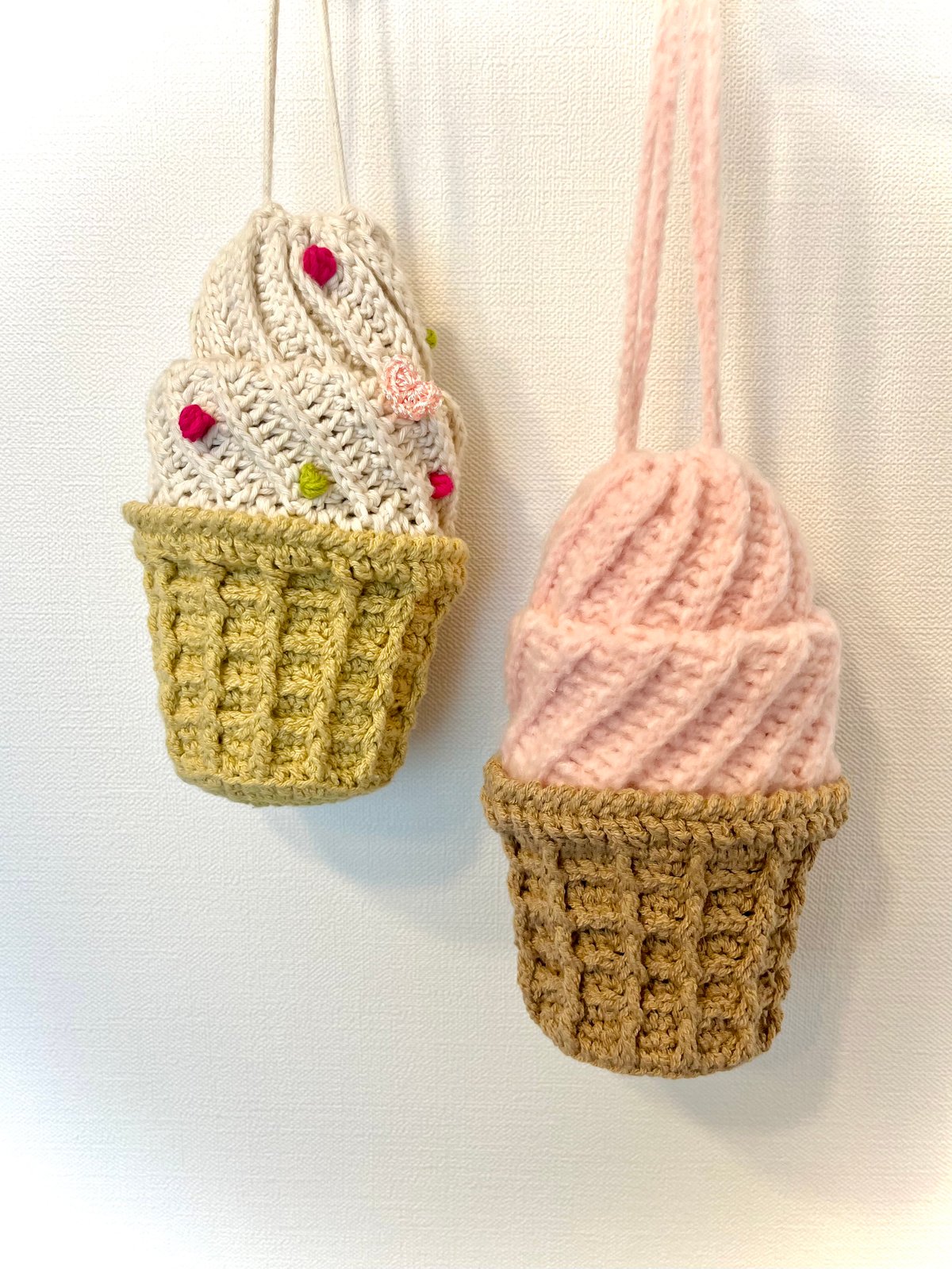 手編み ポーチ・巾着(dollページ) Crochet] Drawstring Pouch | How to Knit a Bag Anyone Can Do | For