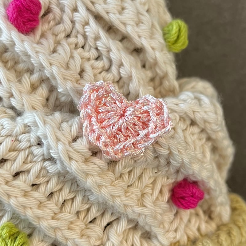 手編み ポーチ・巾着(dollページ) crochet】Pouch crocheted with DAISO yarn🌼｜Beginner-friendly