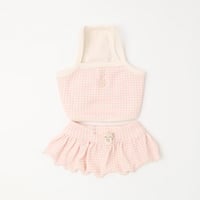 冷感ギンガムチェックキャミソールセットアップ