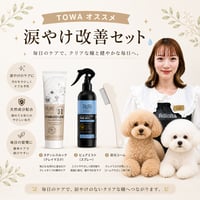 【TOWAオススメ】 涙やけ改善3点セット TAURO クレイマスク ミスト BITEME コーム