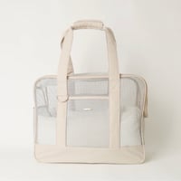 メッシュペットトートバッグ+冷感チェック柄ふんわりクッション付き