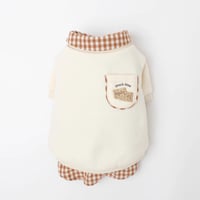 シャツドッキングビスケット刺繍トップス