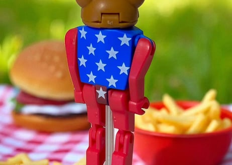 パカっと ひざカックン　カエル 編 [バーガークン]  トマト・チーズセット