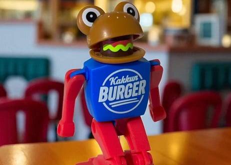 パカっと ひざカックン　カエル 編 [バーガークン]  トマト・チーズセット