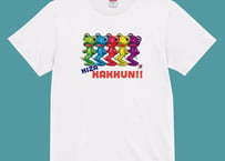 ※予約品 　5.6oz ハイクオリティ「 ひざカックン カエル 」Tシャツ 　ホワイト